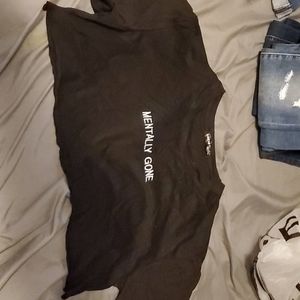 Shein Mentally Gone crop top